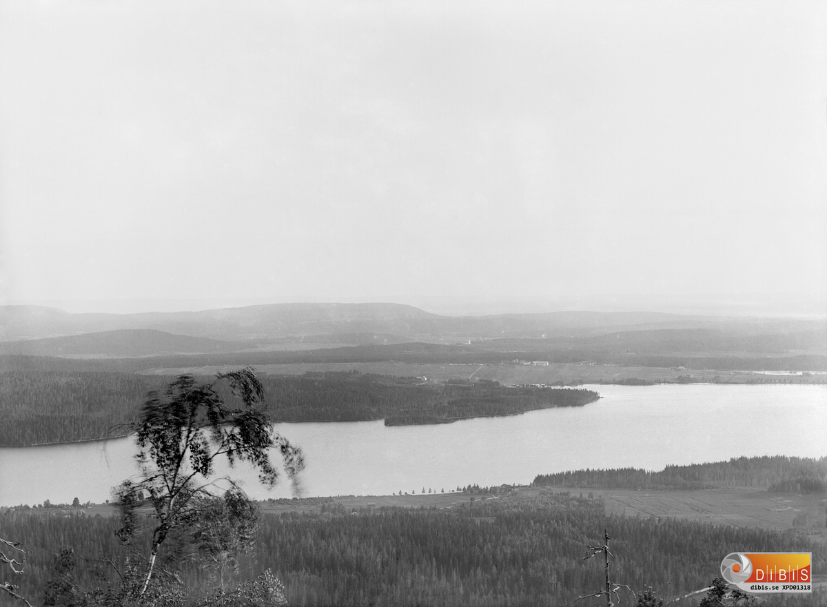 Vy från Höleklack. Mot Hagberget, Ropnäs söderut.