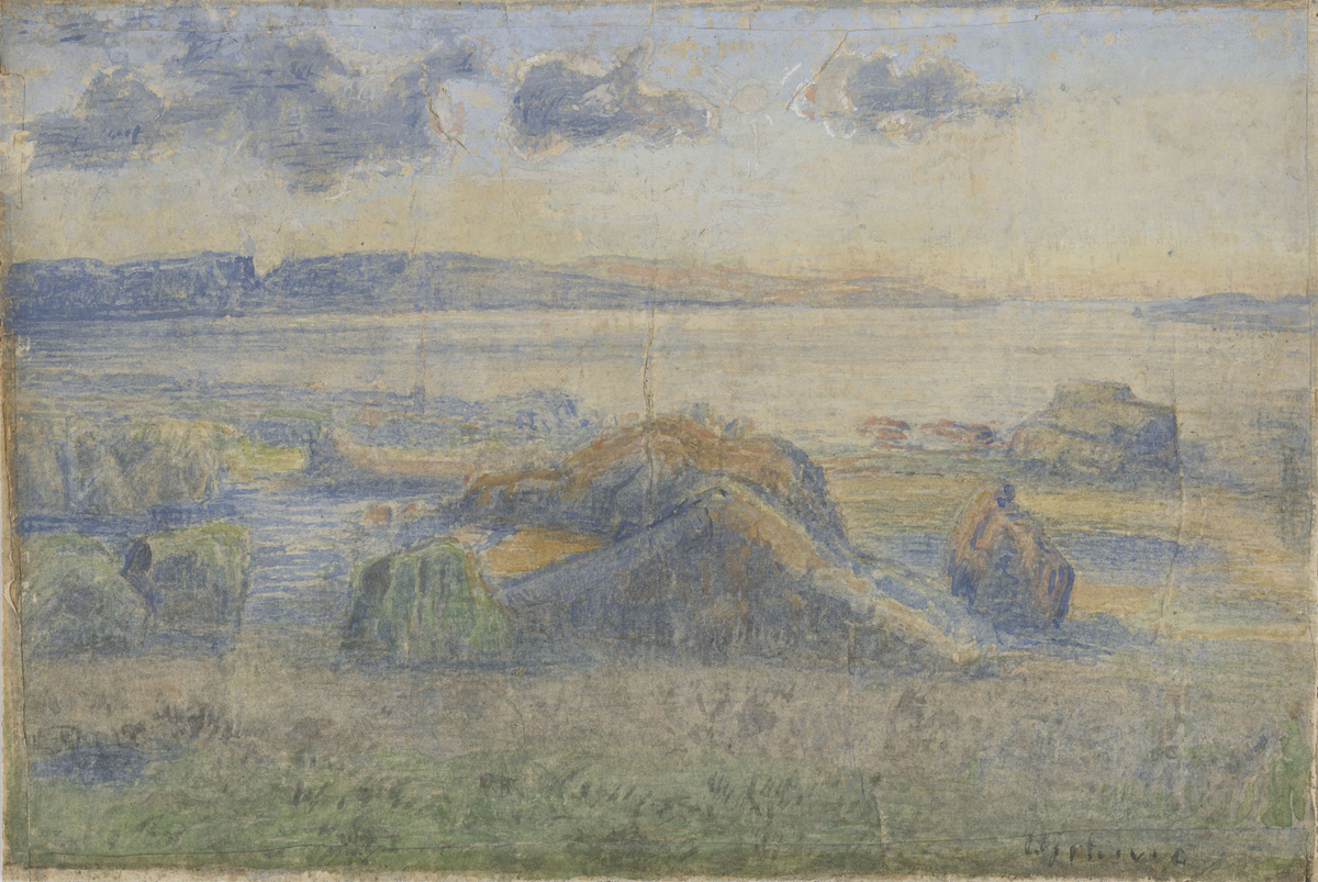 Kystlandskap [Tegning]