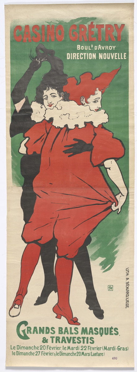 Casino Grétry, Grands Bals Masqués & Travestis [Plakat]