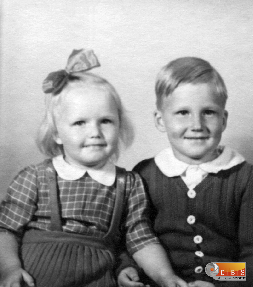 Gerd Nyman och Stig Nyman, barn till Gösta och Märta Nyman.