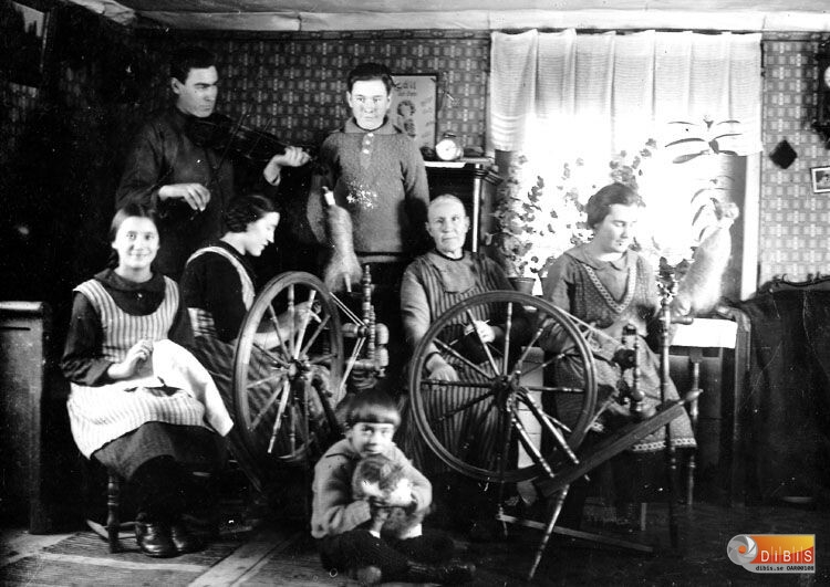 Hildur, Algot, Ida, Helmer, Sigurd, Britta och Elin Johansson i Skomakra
Torrbergsbo Edsbyn.