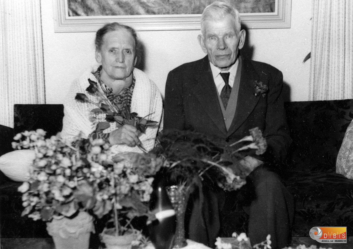 Johanna Söderholm och Olof Söderholm, murare och småbrukare i Verkmyra, Bergvik.