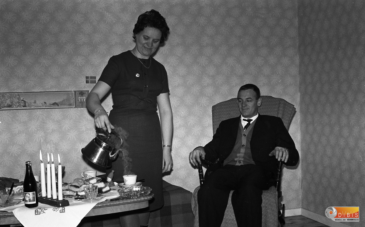 Adventskaffe hos Sigrid och David Johansson i Verkmyra, Bergvik.