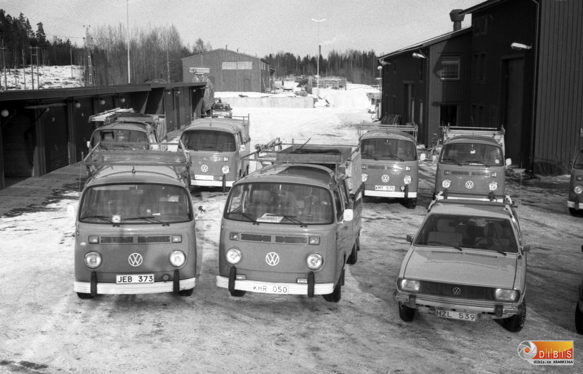 Servicebilar på kraften i Bergvik.