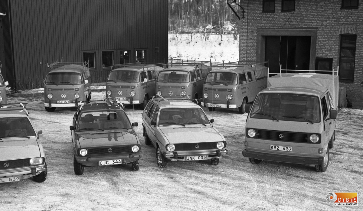 Servicebilar på kraften i Bergvik.