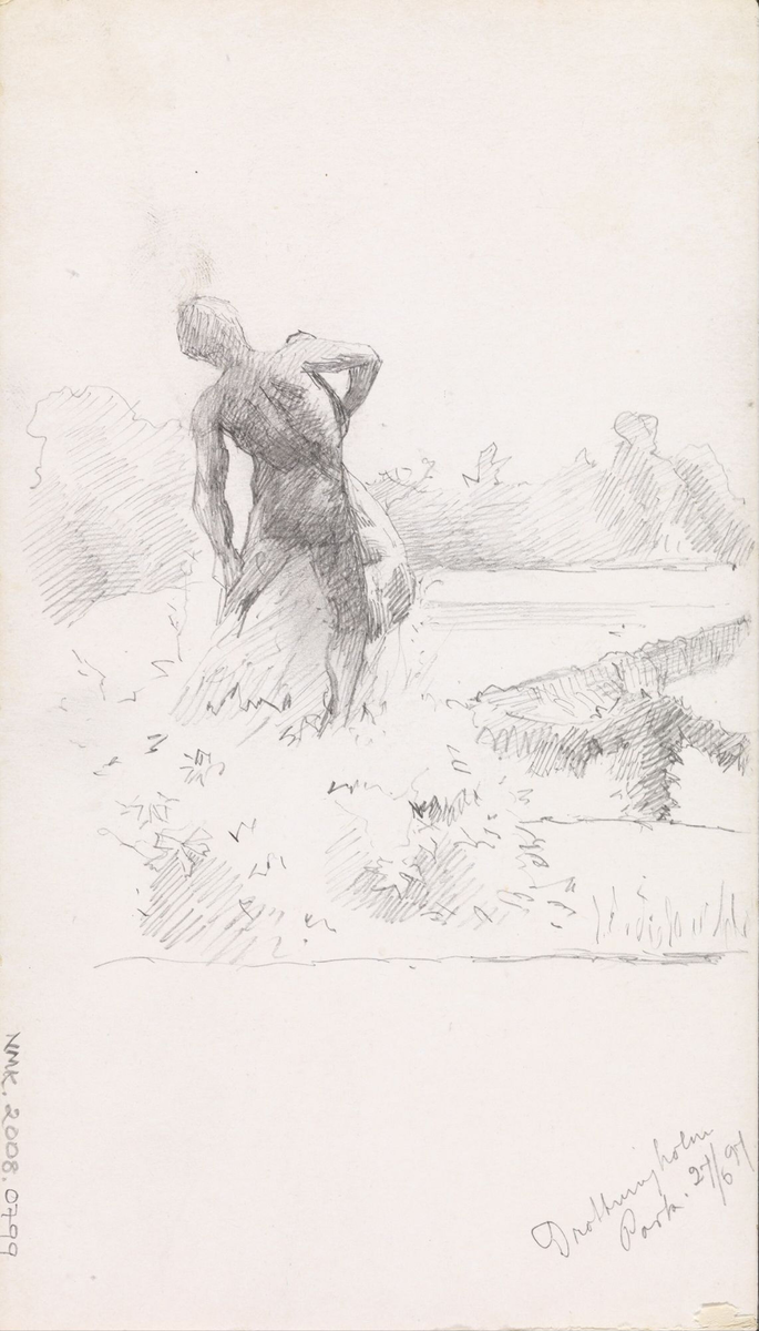 Fra Drottningholms slottspark [Tegning]