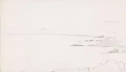 Kystlandskap [Tegning]