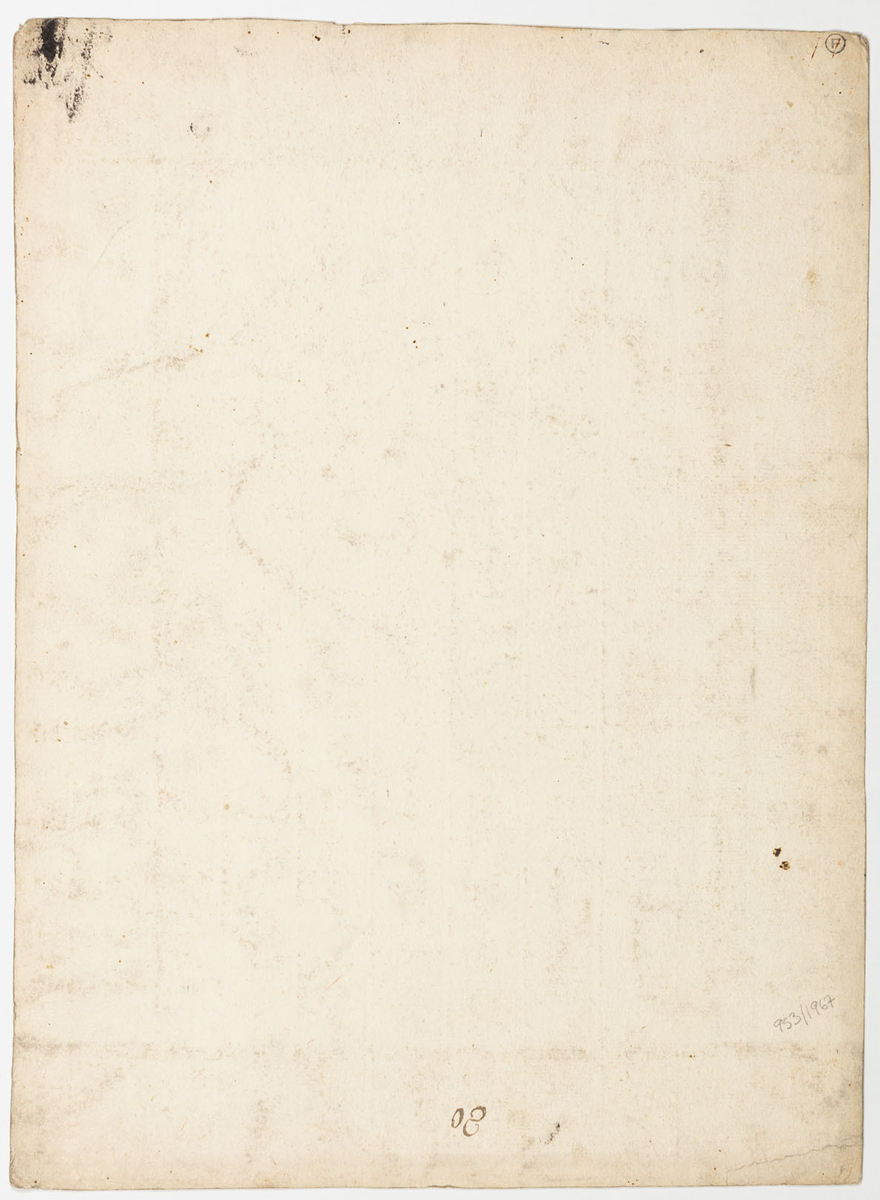 Sju stycken rustningsdela samt en hjälm och ett ansiktskydd. Längst ned till höger baksidan av en riddare.
