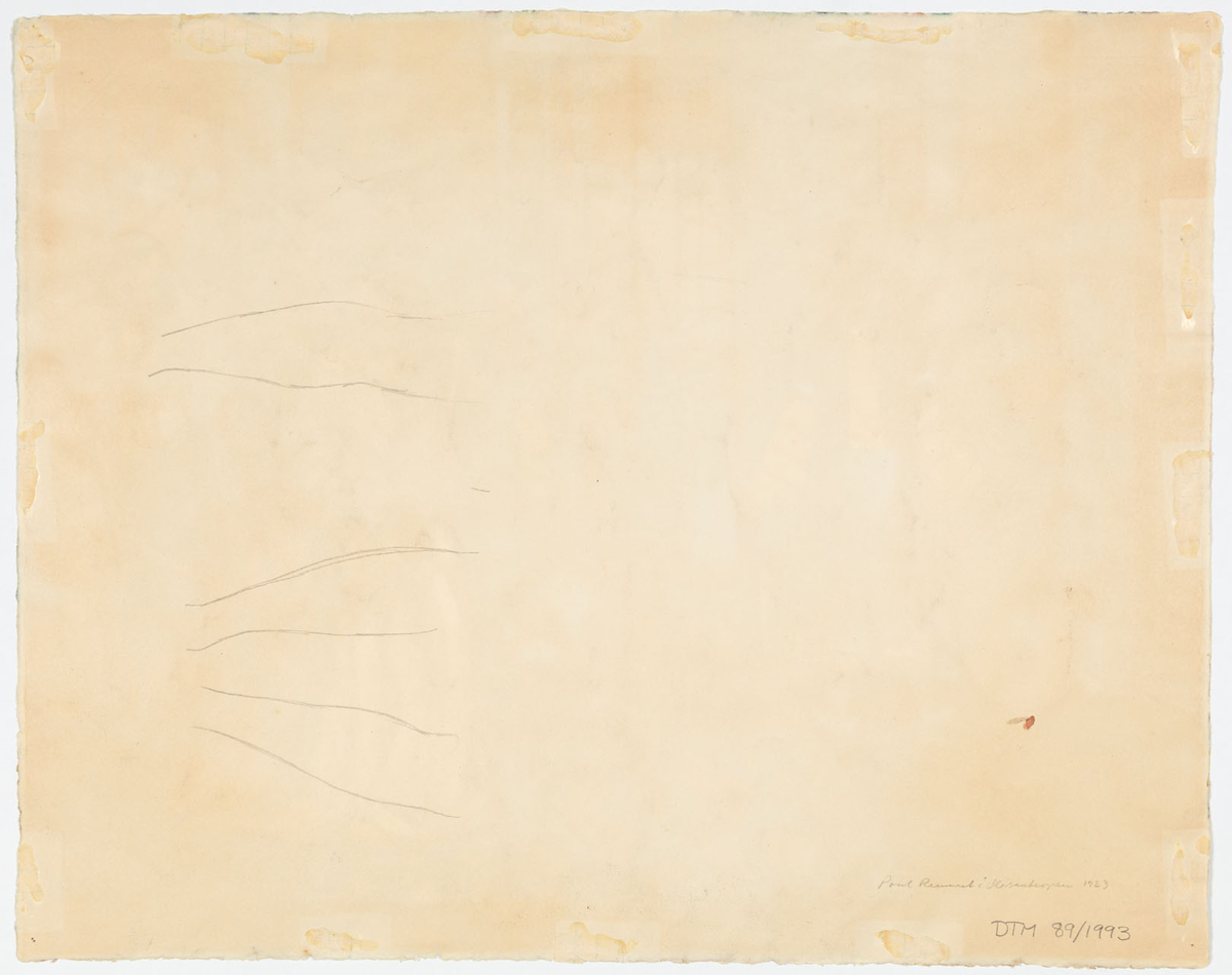 I ett rum inrett i barockstil finns fyra män och två kvinnor klädda i barockkläder och peruker. En man sitter i en karmstol medan de andra är ståendes. 
