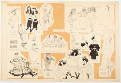 Karikatyr föreställandes olika skådespelare