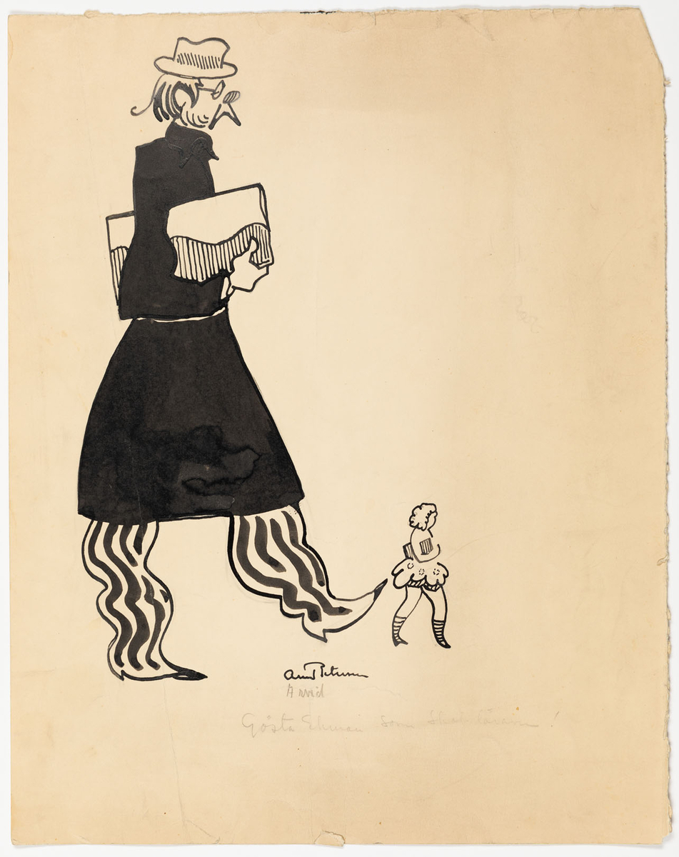 Gösta Ekman som skollärare i samma pjäs. (DTM 1963-0079)
