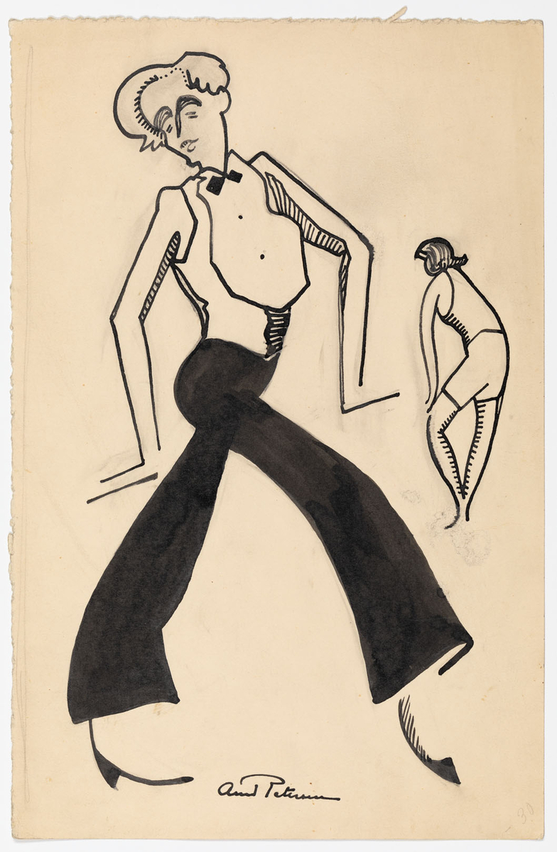 Gösta Ekman och okänd dansös i samma pjäs. (DTM 1963-0079)
