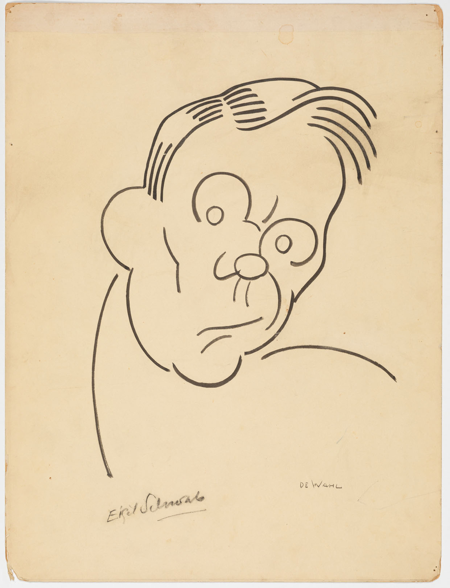 Bild av ett manshuvud på sned sett framifrån.
