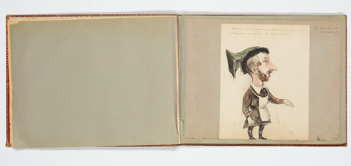 Album med flera teckningar av karaktärer och scener
