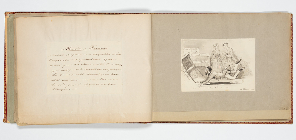 Album med flera teckningar av karaktärer och scener
