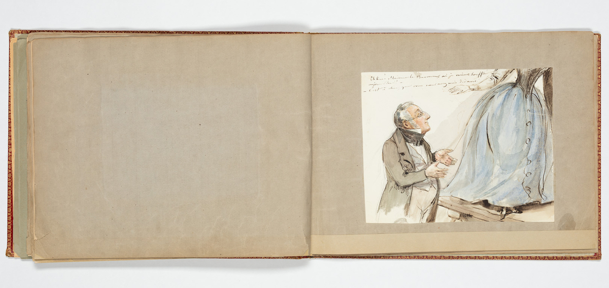 Album med flera teckningar av karaktärer och scener
