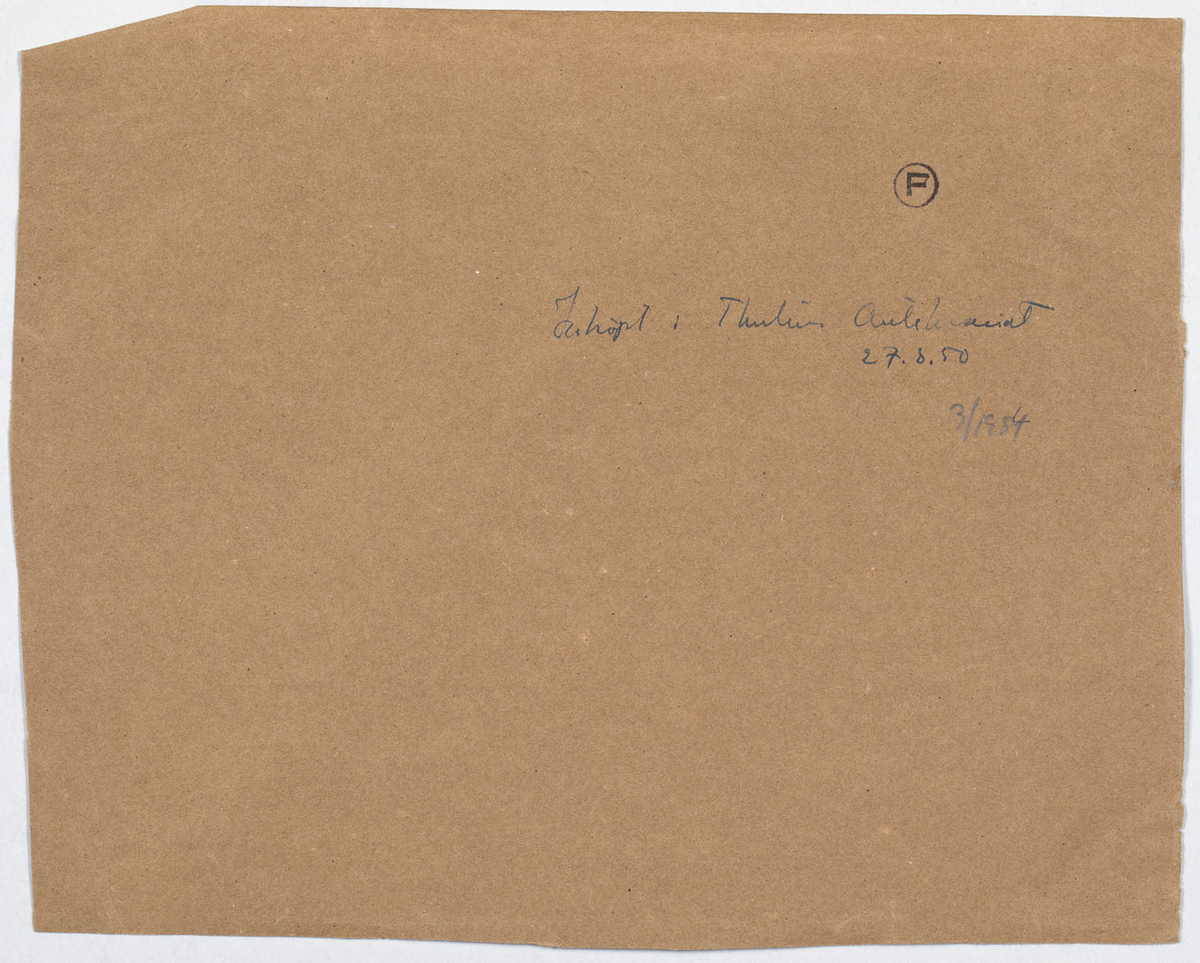 Musicerande grupp
De på teckningen namngivna personerna är: Amelie Hamilton, född Lewnehaupt, Augusta von Dardel, född Silferskiöld, Otto Silferskiöld, Elisabeth Wachtmeister(?) Henrik Ramel och Gustaf Ramel, söner till Fritz syster Augusta Ramel. Personangivelserna har på annandan meddelats av Angela Rundqvist, född de Ruvo som tillika menar att denna Tableau vivant förmodligen arrangerats på Koberg i samband med födelsedagsfirande under 1850-talet   Barbro Stribolt den 19 maj 1988
