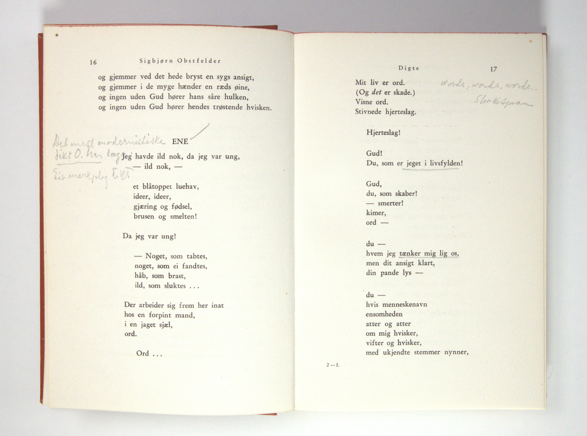 Bøker frå boksamlinga til Olav H. Hauge