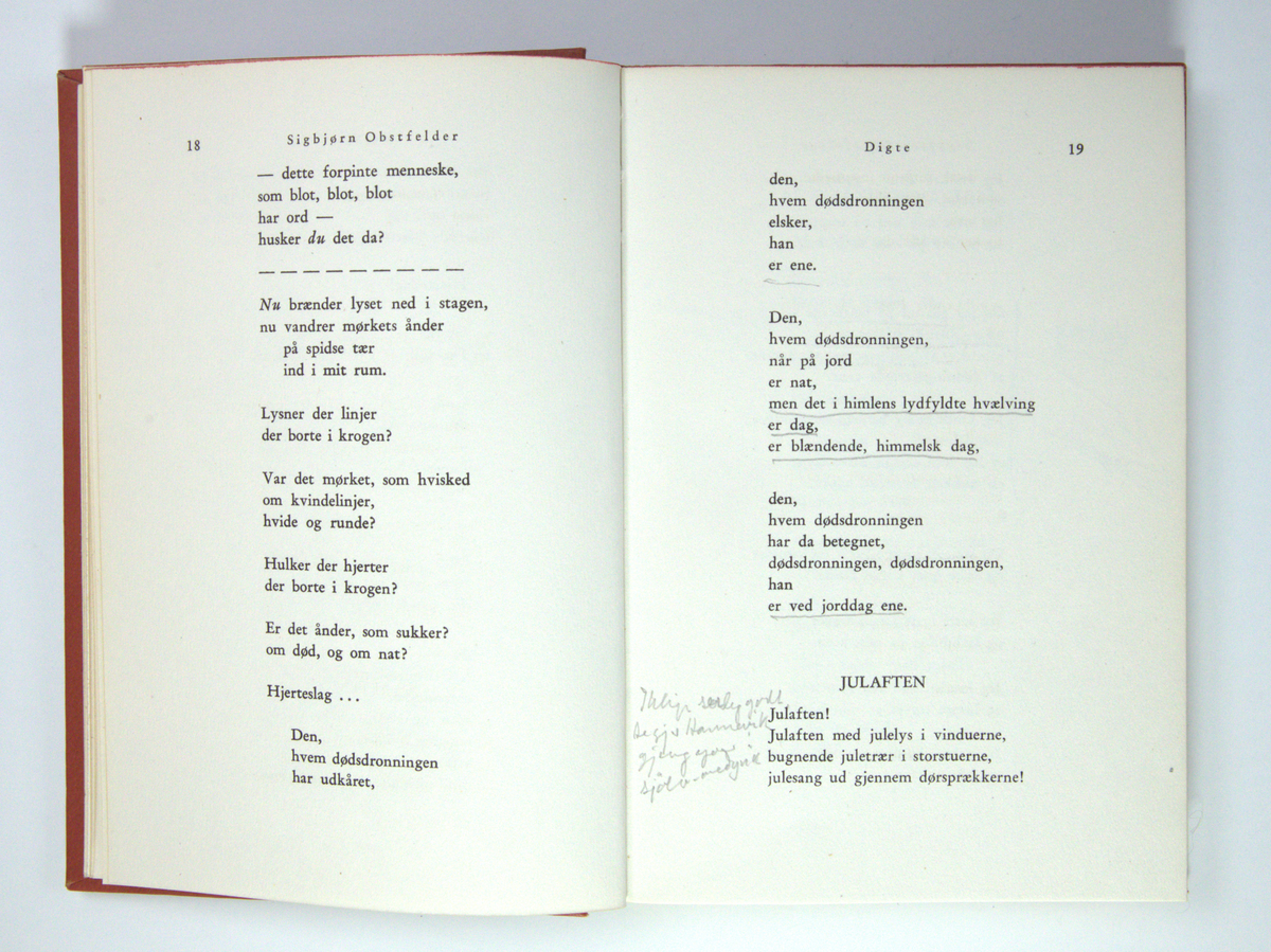 Bøker frå boksamlinga til Olav H. Hauge