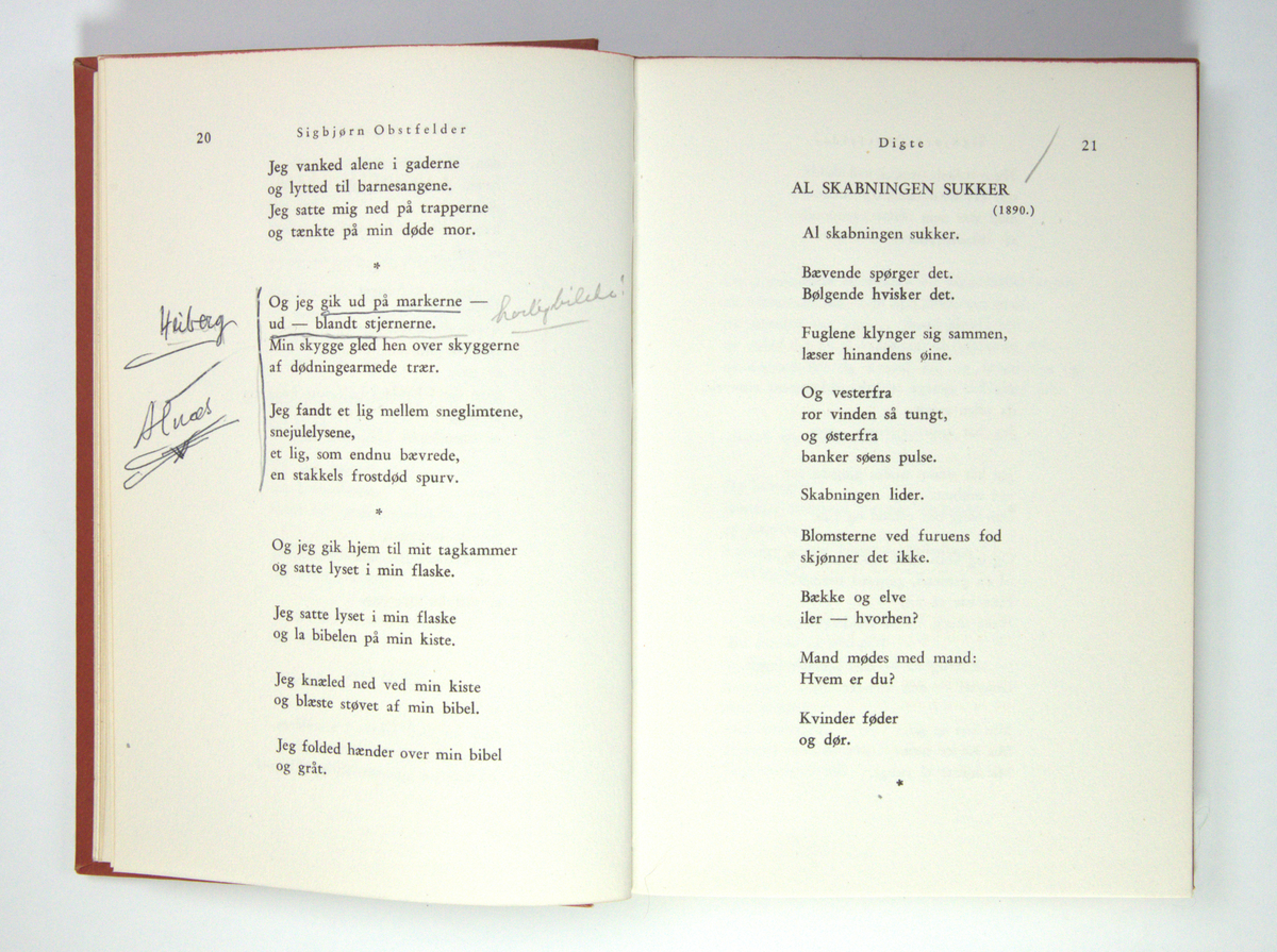 Bøker frå boksamlinga til Olav H. Hauge