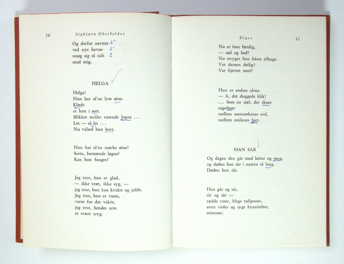 Bøker frå boksamlinga til Olav H. Hauge