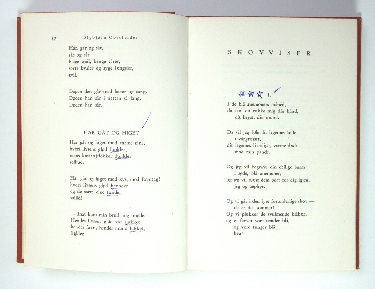 Bøker frå boksamlinga til Olav H. Hauge