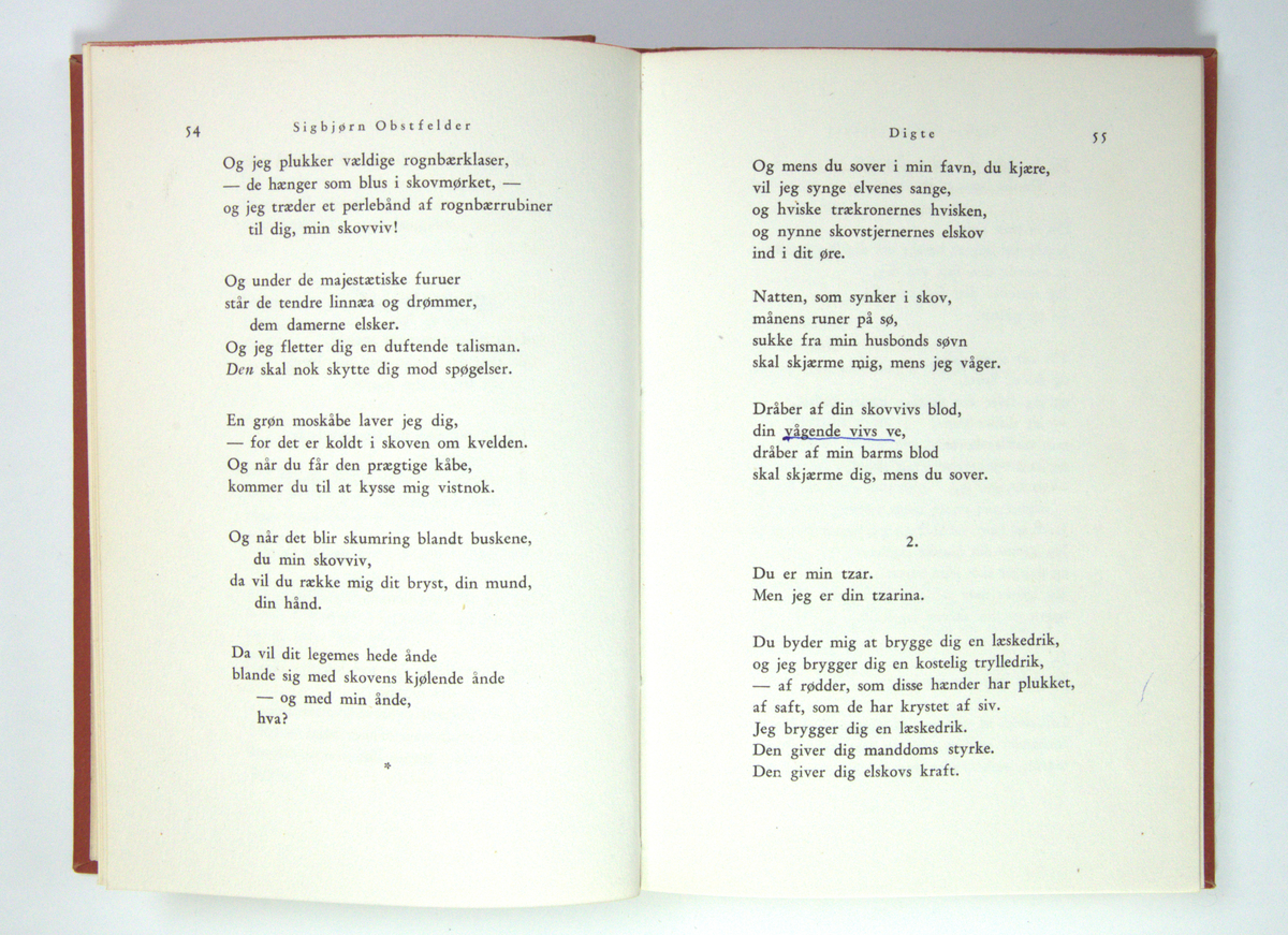 Bøker frå boksamlinga til Olav H. Hauge