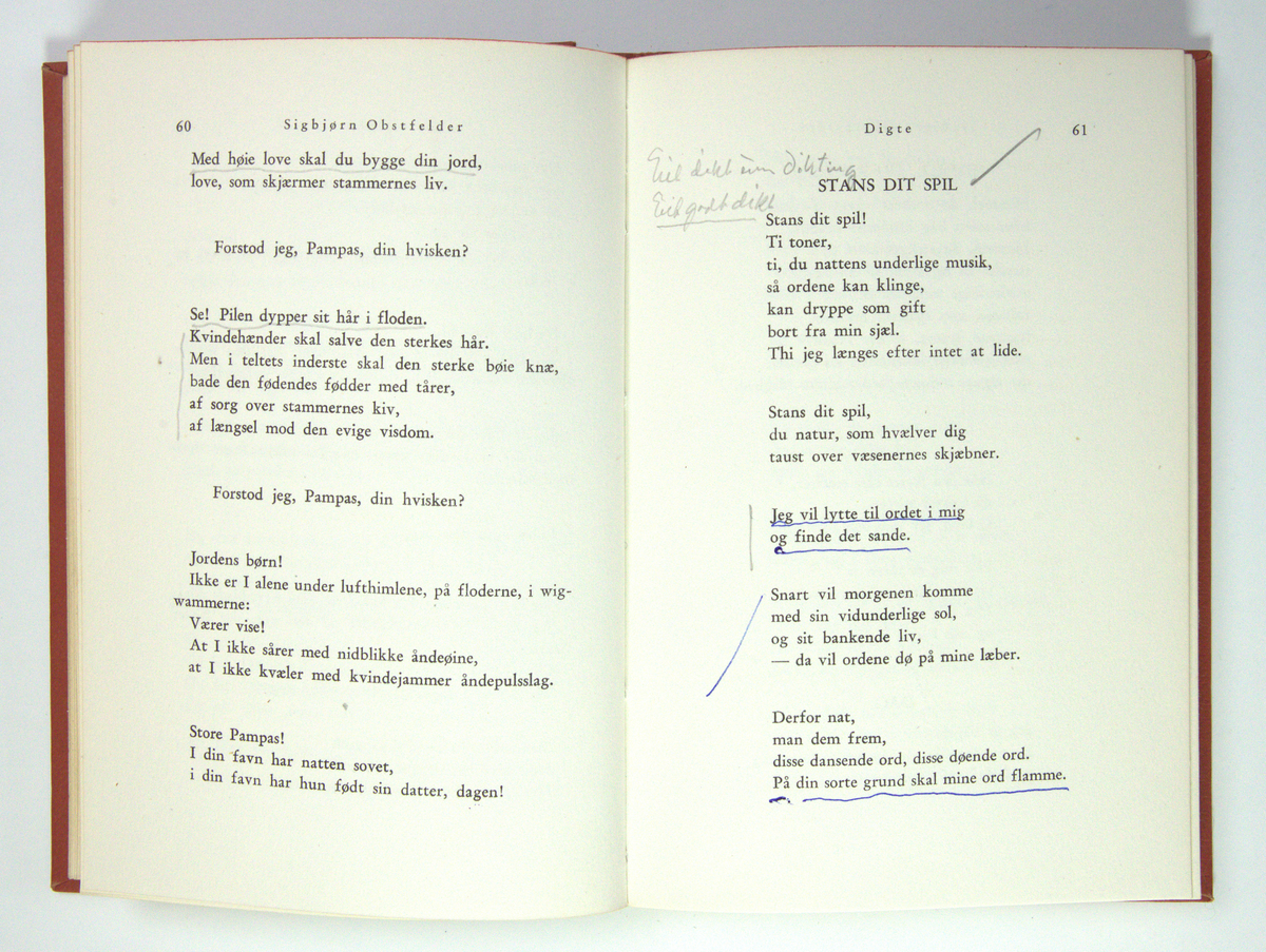 Bøker frå boksamlinga til Olav H. Hauge