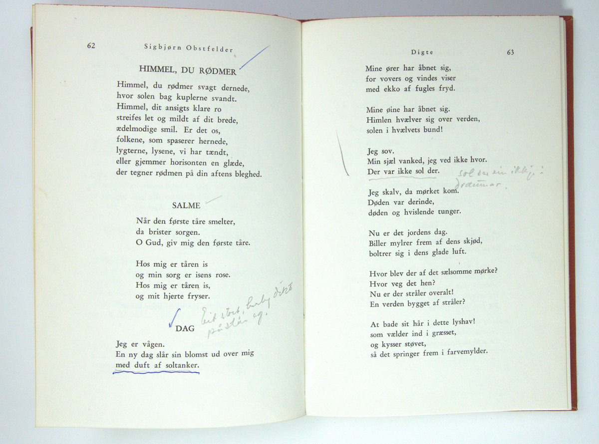 Bøker frå boksamlinga til Olav H. Hauge