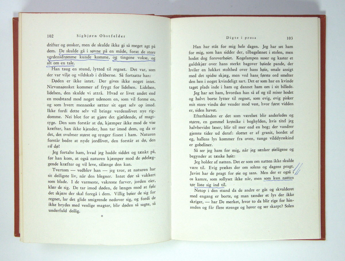 Bøker frå boksamlinga til Olav H. Hauge