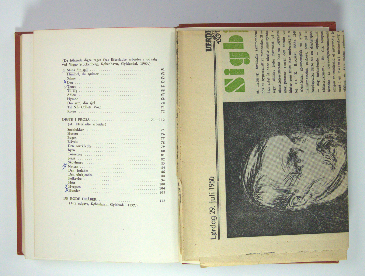 Bøker frå boksamlinga til Olav H. Hauge