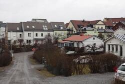 Bostadsområdet Järla sjö där det tidigare var ett stort indu