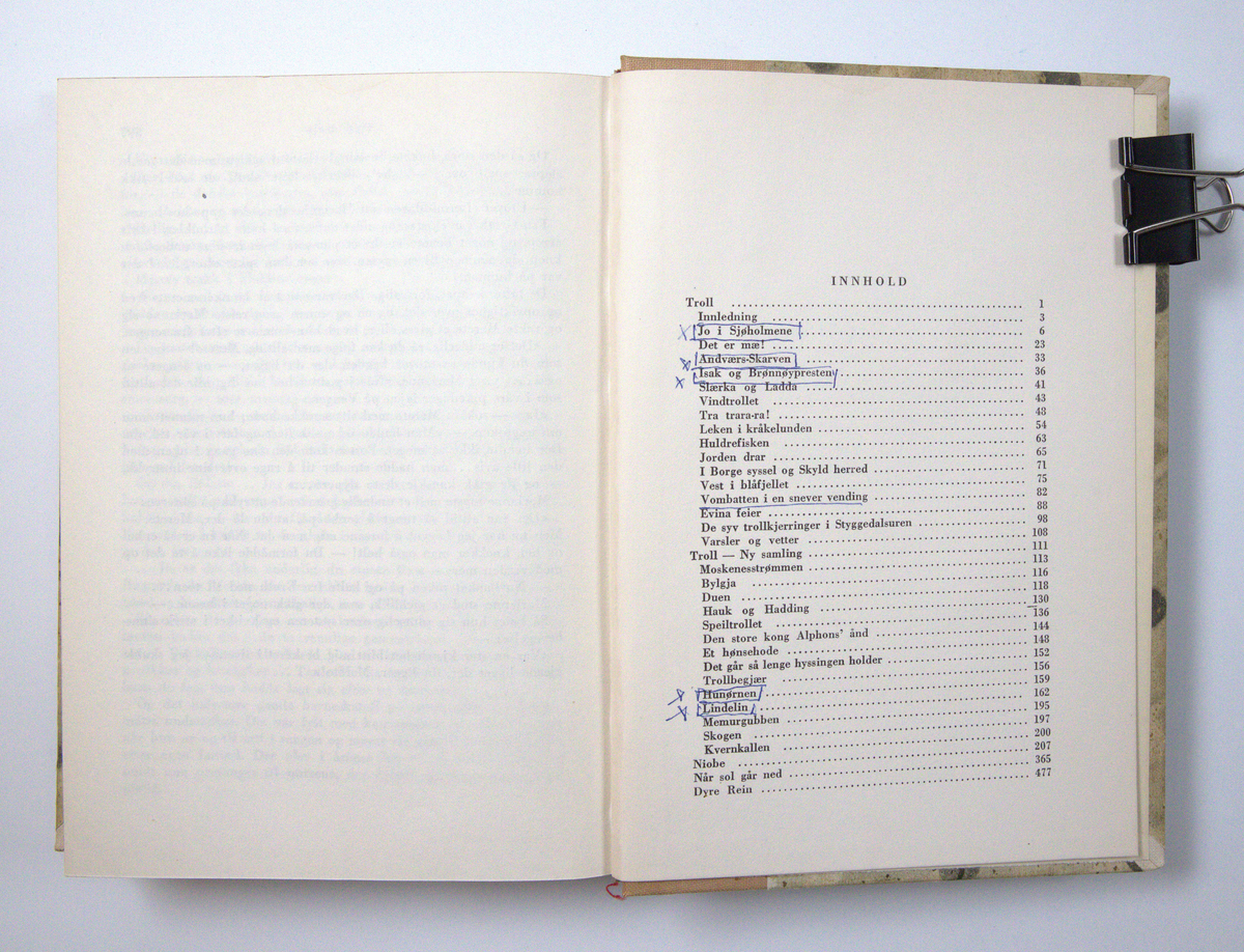 Bøker frå boksamlinga til Olav H. Hauge