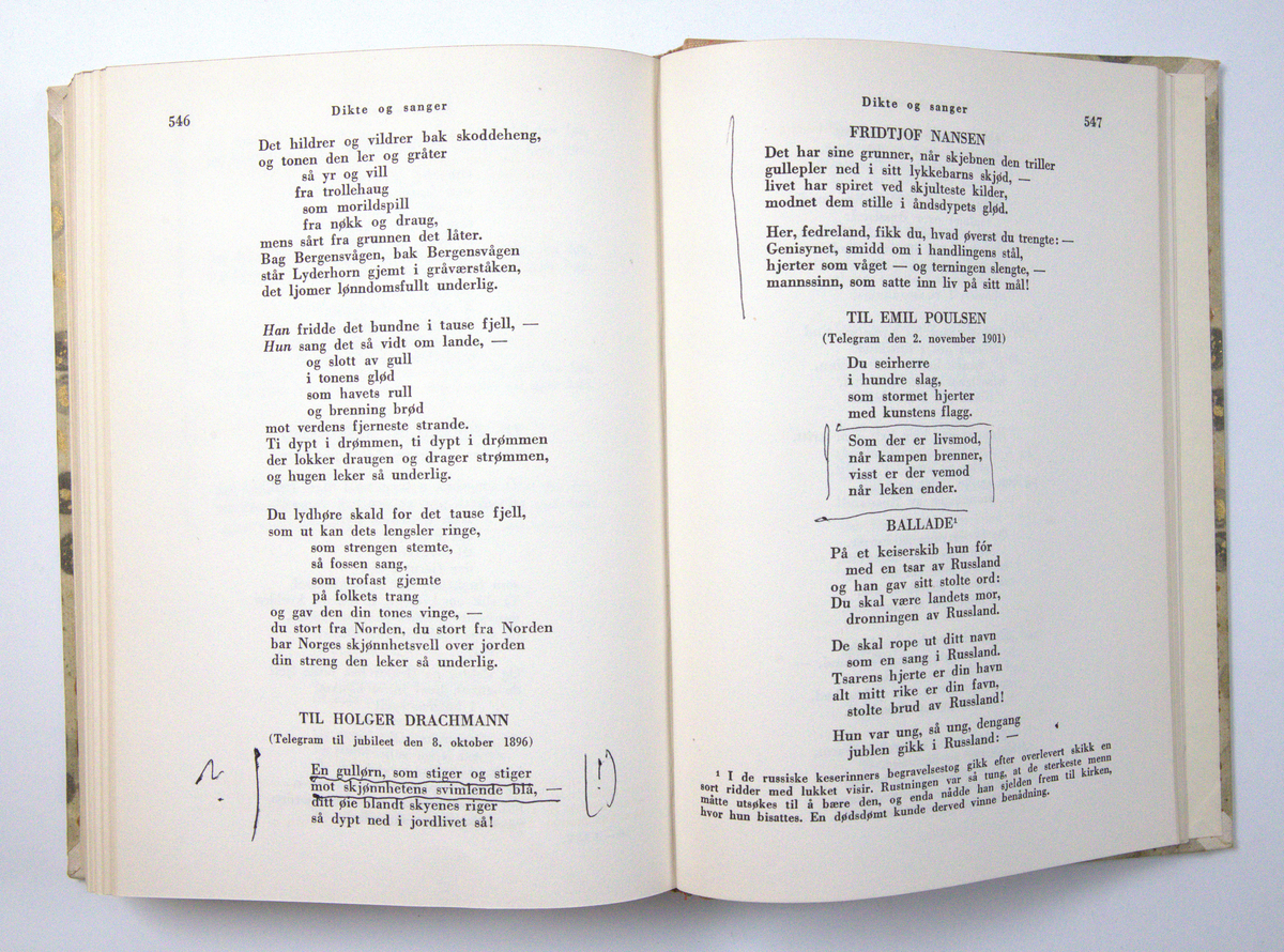 Bøker frå boksamlinga til Olav H. Hauge