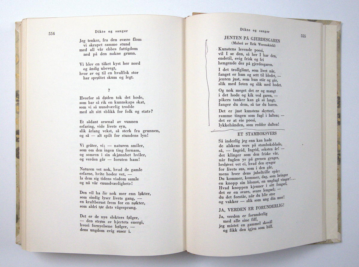 Bøker frå boksamlinga til Olav H. Hauge