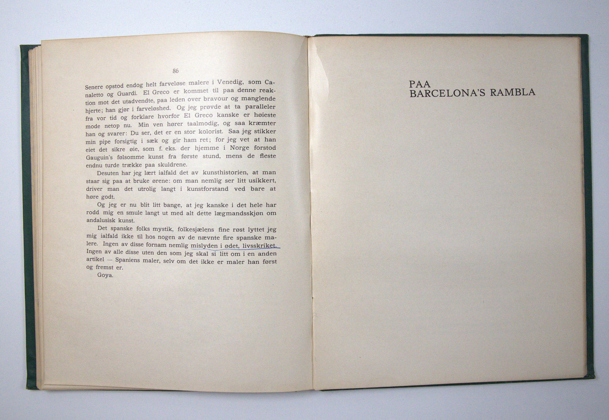 Bok frå boksamlinga til Olav H. Hauge