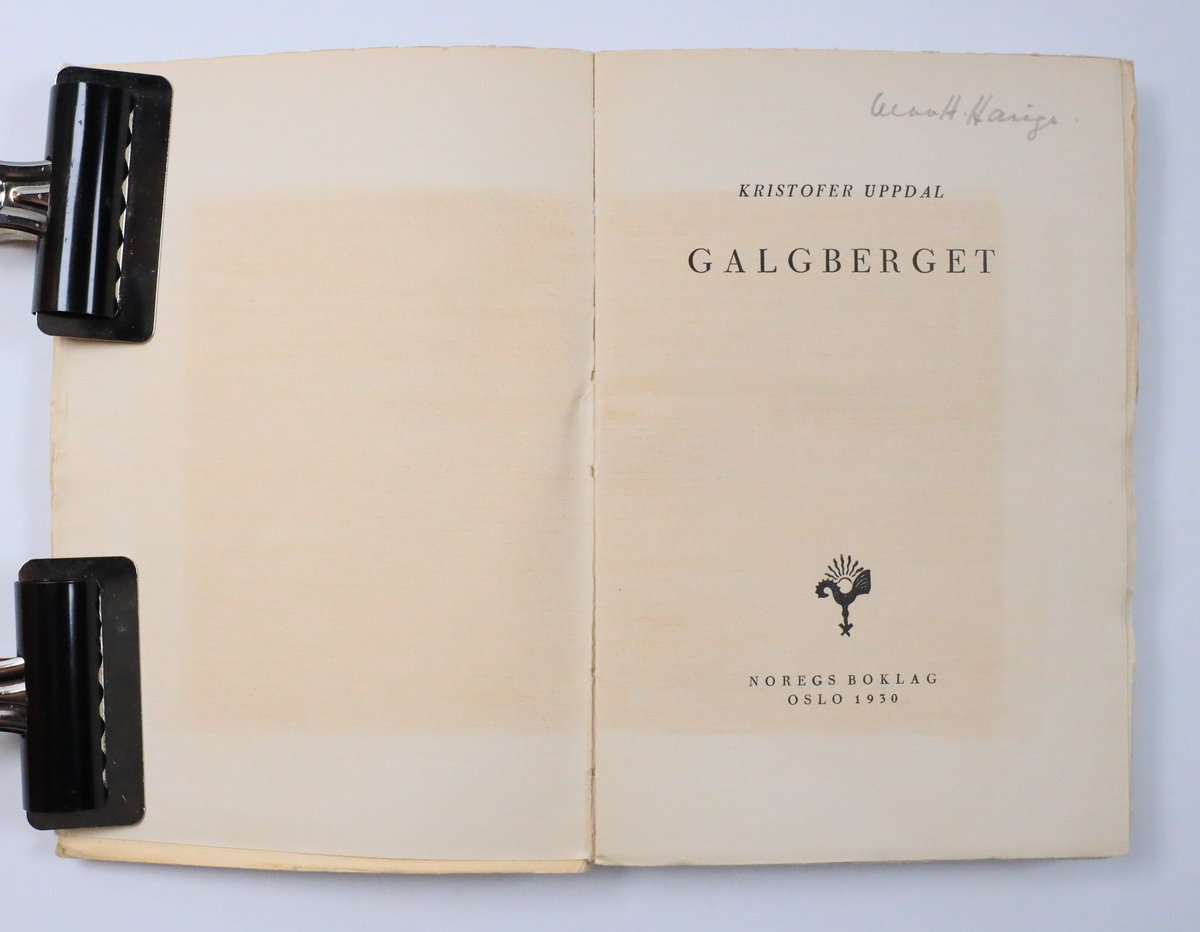 Bok frå boksamlinga til Olav H. Hauge