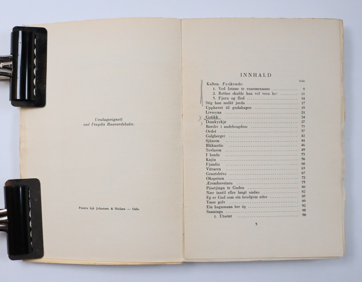 Bok frå boksamlinga til Olav H. Hauge