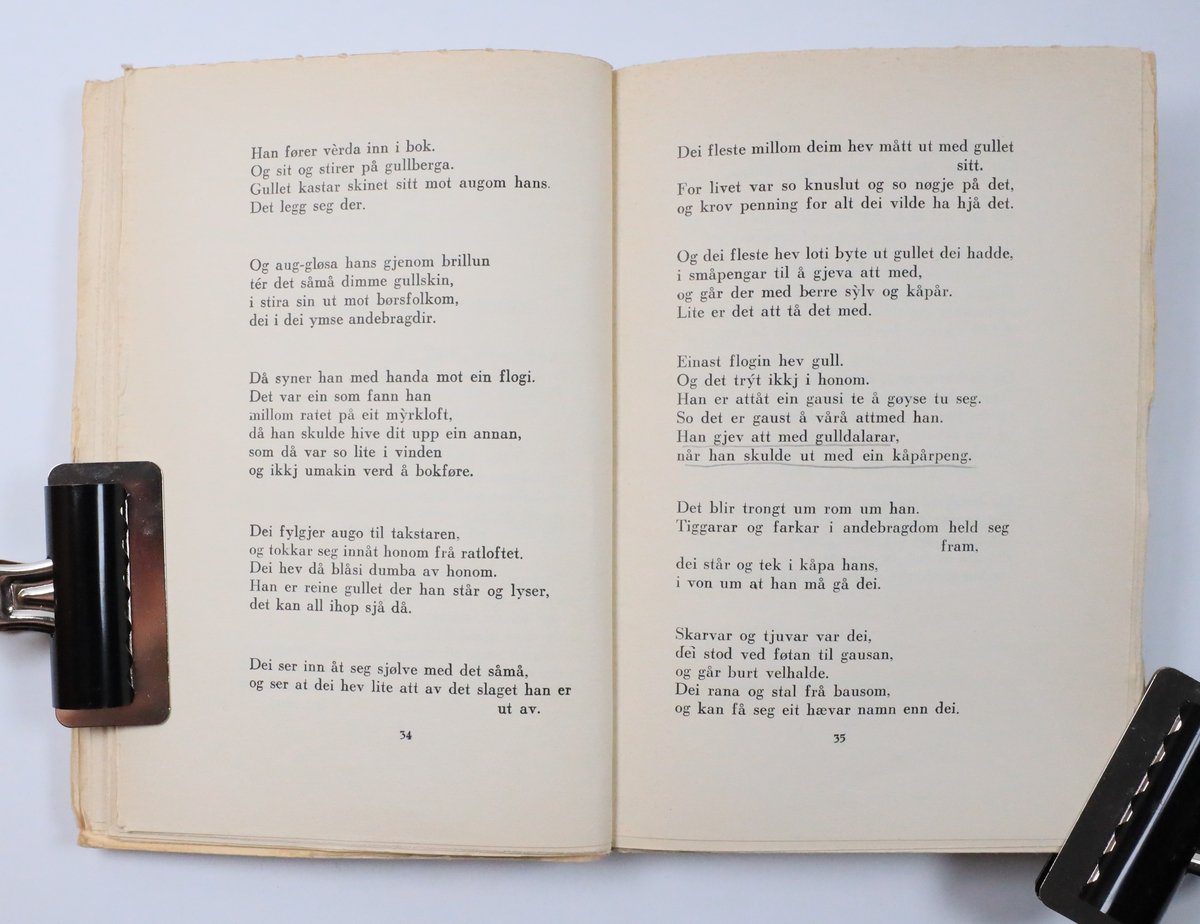 Bok frå boksamlinga til Olav H. Hauge