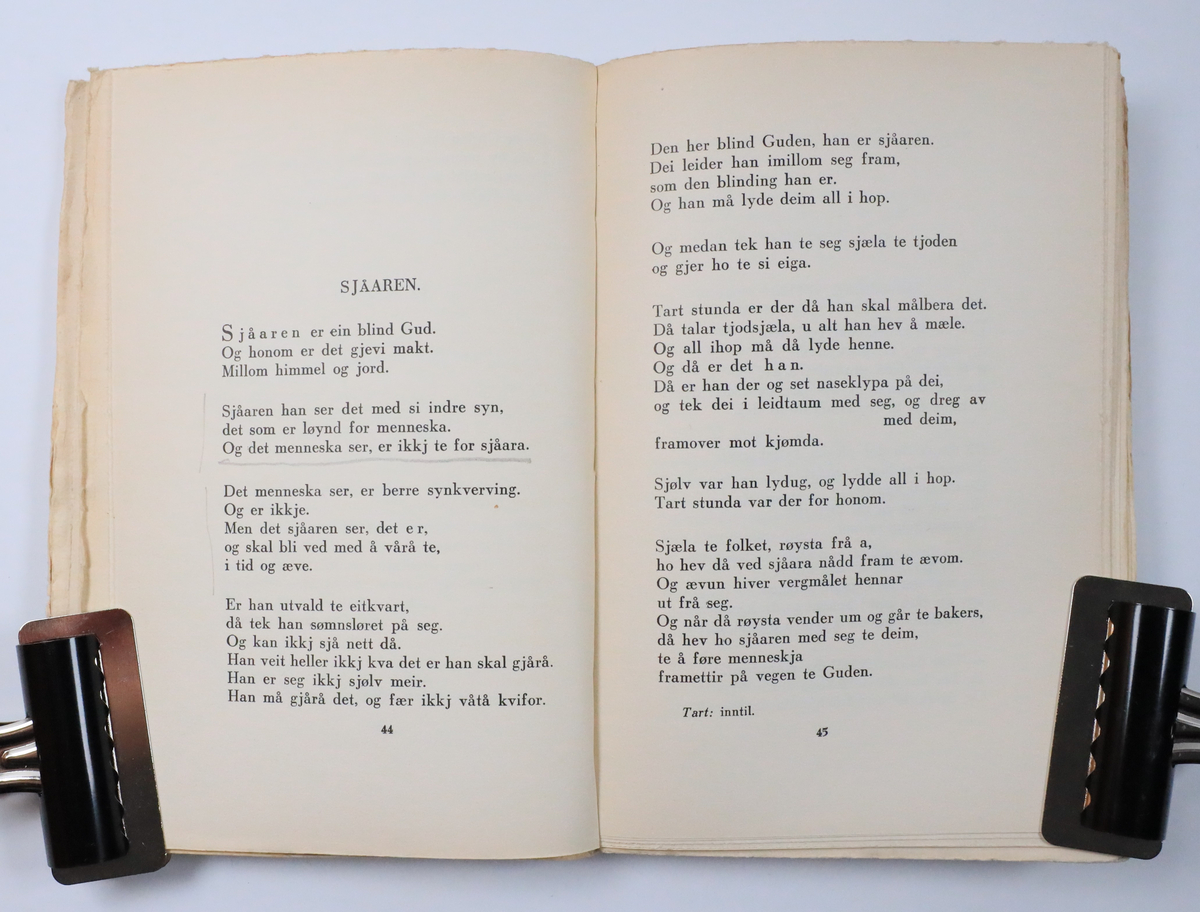 Bok frå boksamlinga til Olav H. Hauge