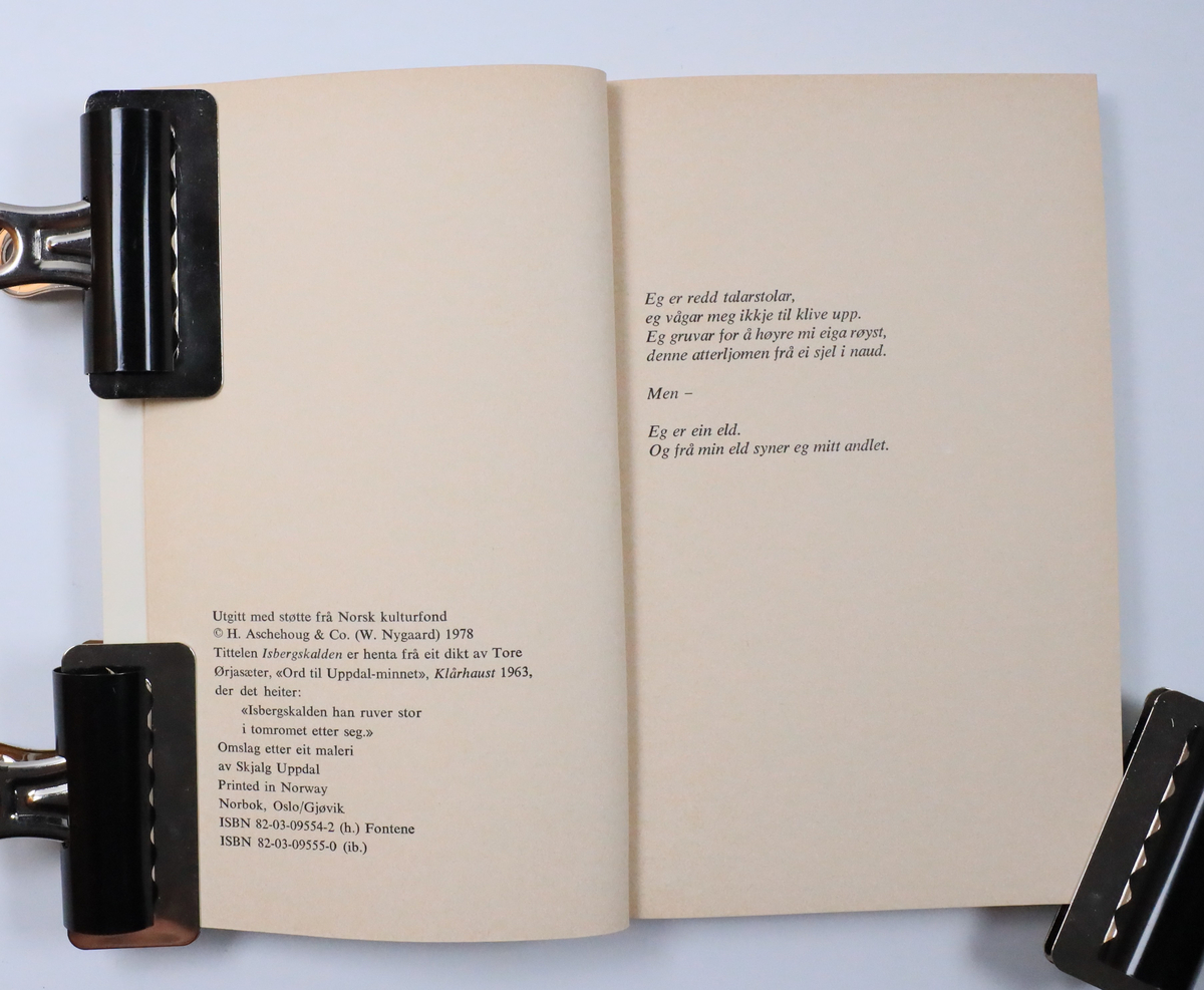 Bok frå boksamlinga til Olav H. Hauge