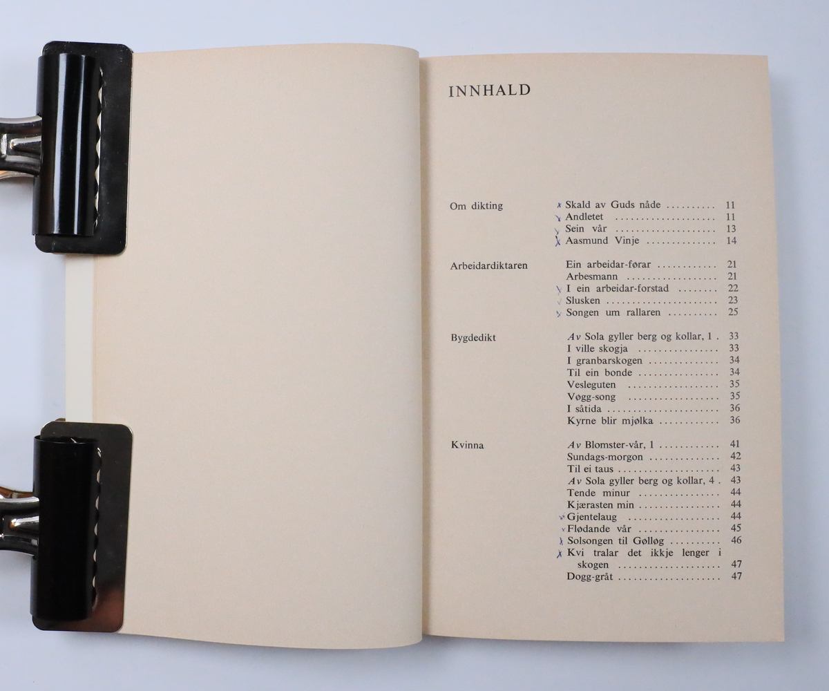 Bok frå boksamlinga til Olav H. Hauge