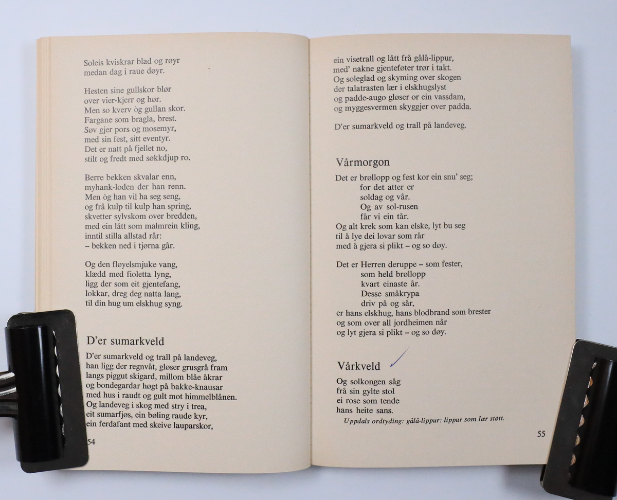 Bok frå boksamlinga til Olav H. Hauge