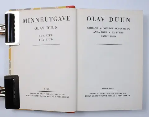 Duun O.: Marjane - Løglege skruvar og anna folk - På tvert - Gamal jord