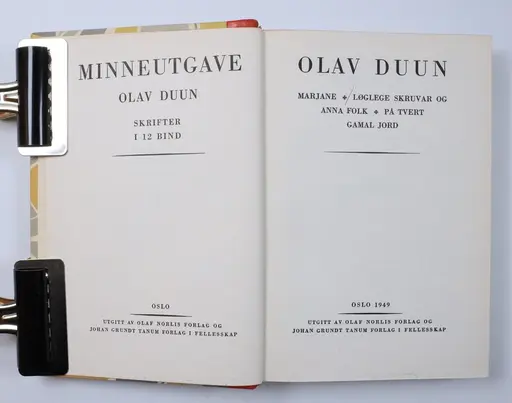 Duun O.: Marjane - Løglege skruvar og anna folk - På tvert - Gamal jord