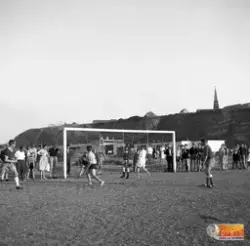 Helgoland. Fotbollsmatch