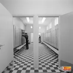 Marma-Långrör Sulfatfabriken Marmaverken.
Interiör från ett 