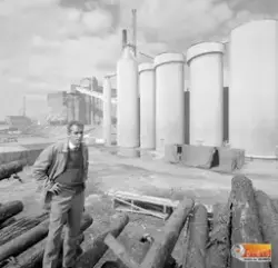 Korsnäs-Marma AB Marmaverken.
Platschefen Sixten Bergström p