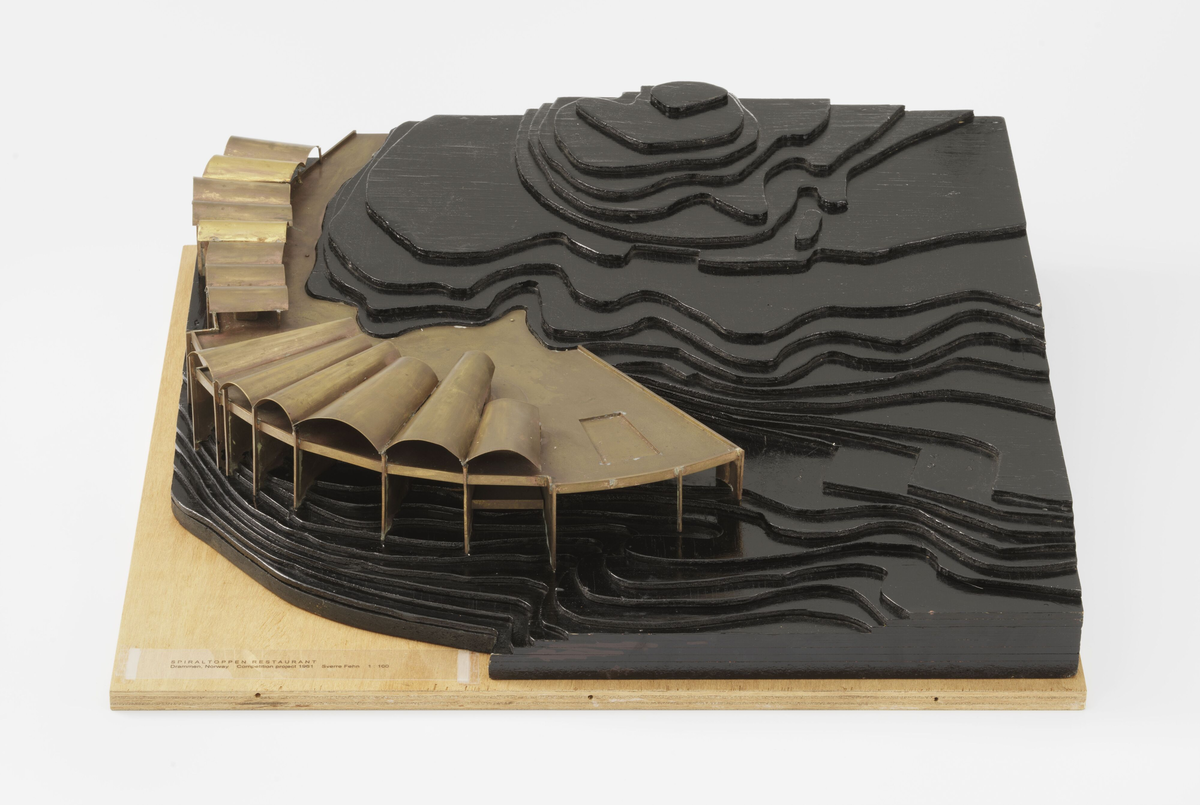 "Via spirale", utkast til konkurransen om restaurant på Spiraltoppen [Konkurransemodell]