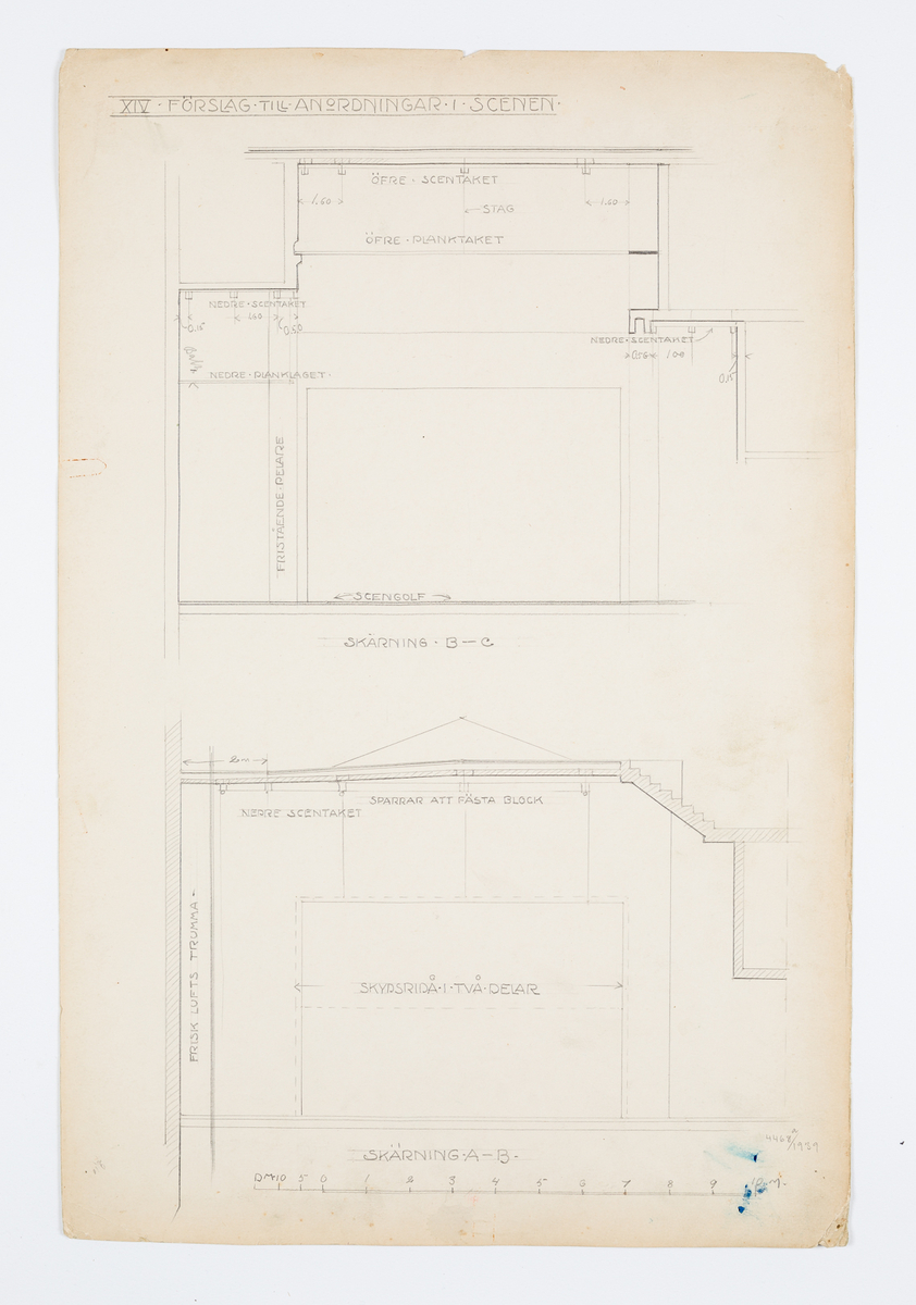 Teckningar till teaterscen.
